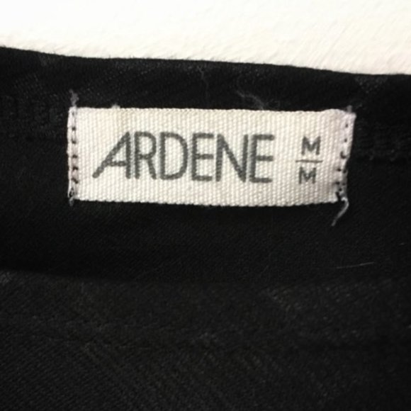 Wide V-Neck Black Skater Dress - Picture 3 of 5